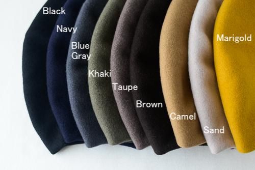 Wool Roll-Up Beret Navy