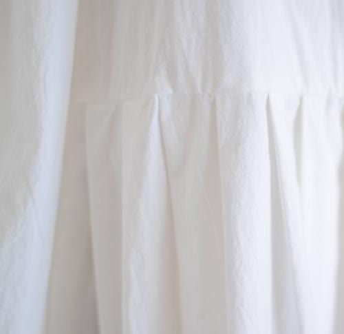 Shawl Collar Cache-Coeur Dress Off White