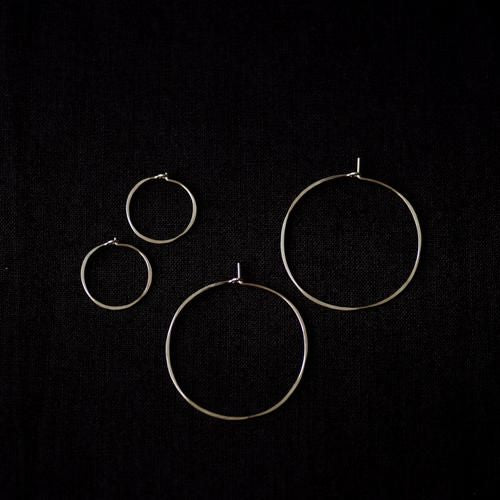 ピアス Round Hoop L Silver