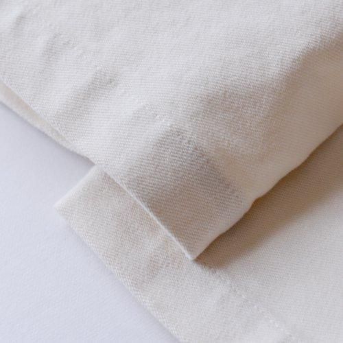 Cotton moleskin tapered pants in off-white