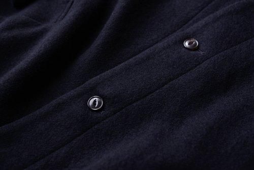 소프트 울 노 컬러 코트 Black