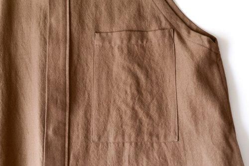 ウールリネンコットンジャンパースカート Brown