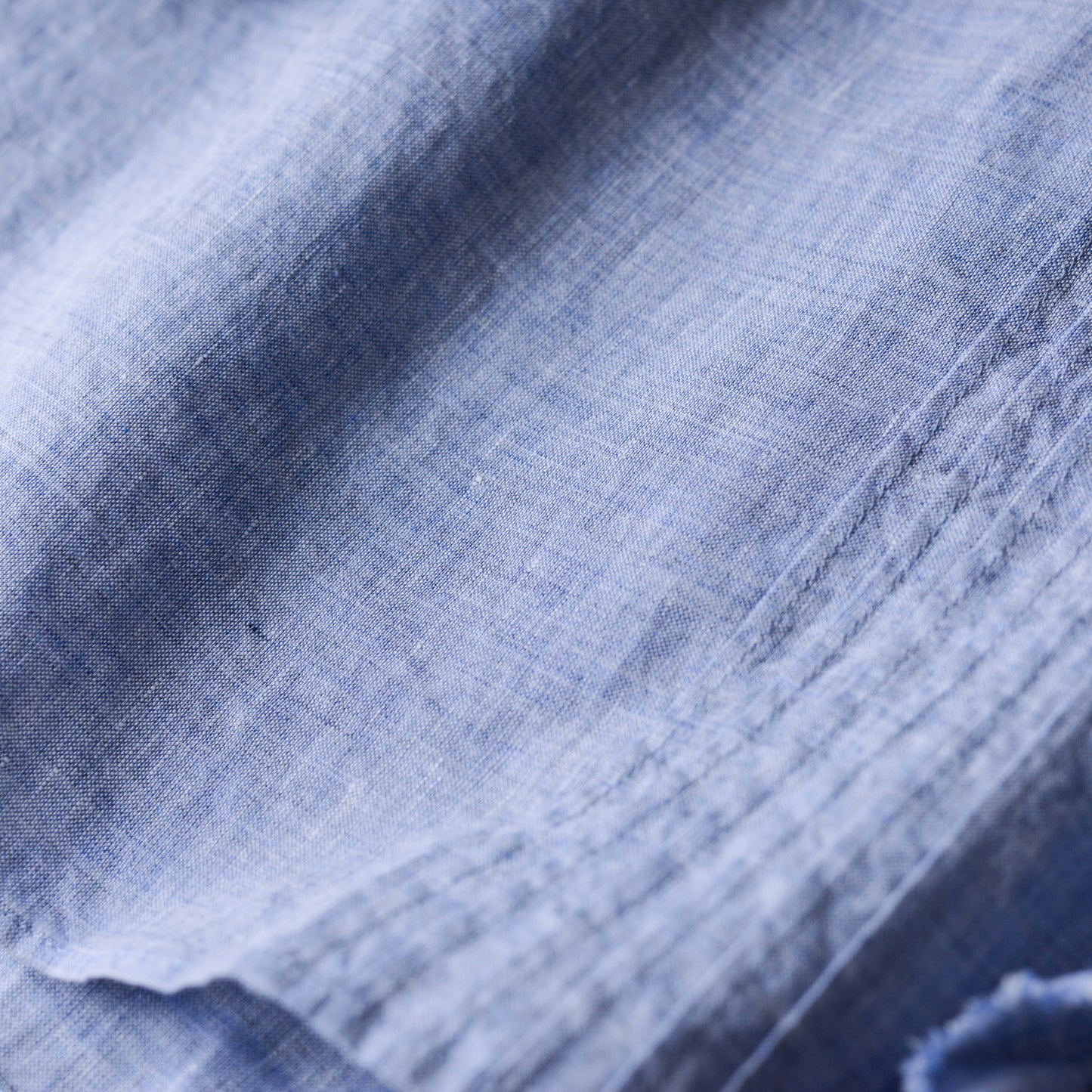 リネンラミータックフリルブラウス Blue