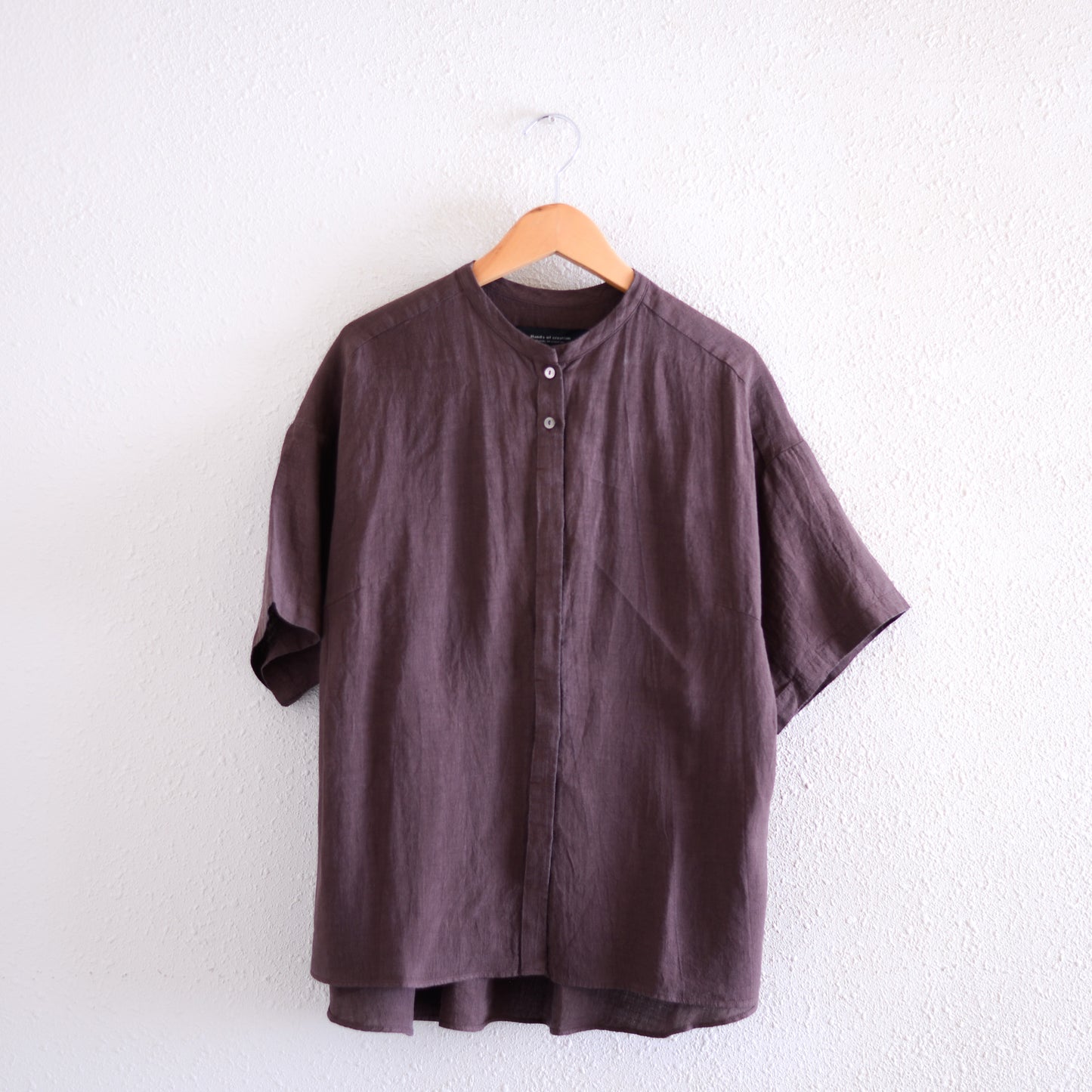 ベルギーリネンリラックスシャツ Brown