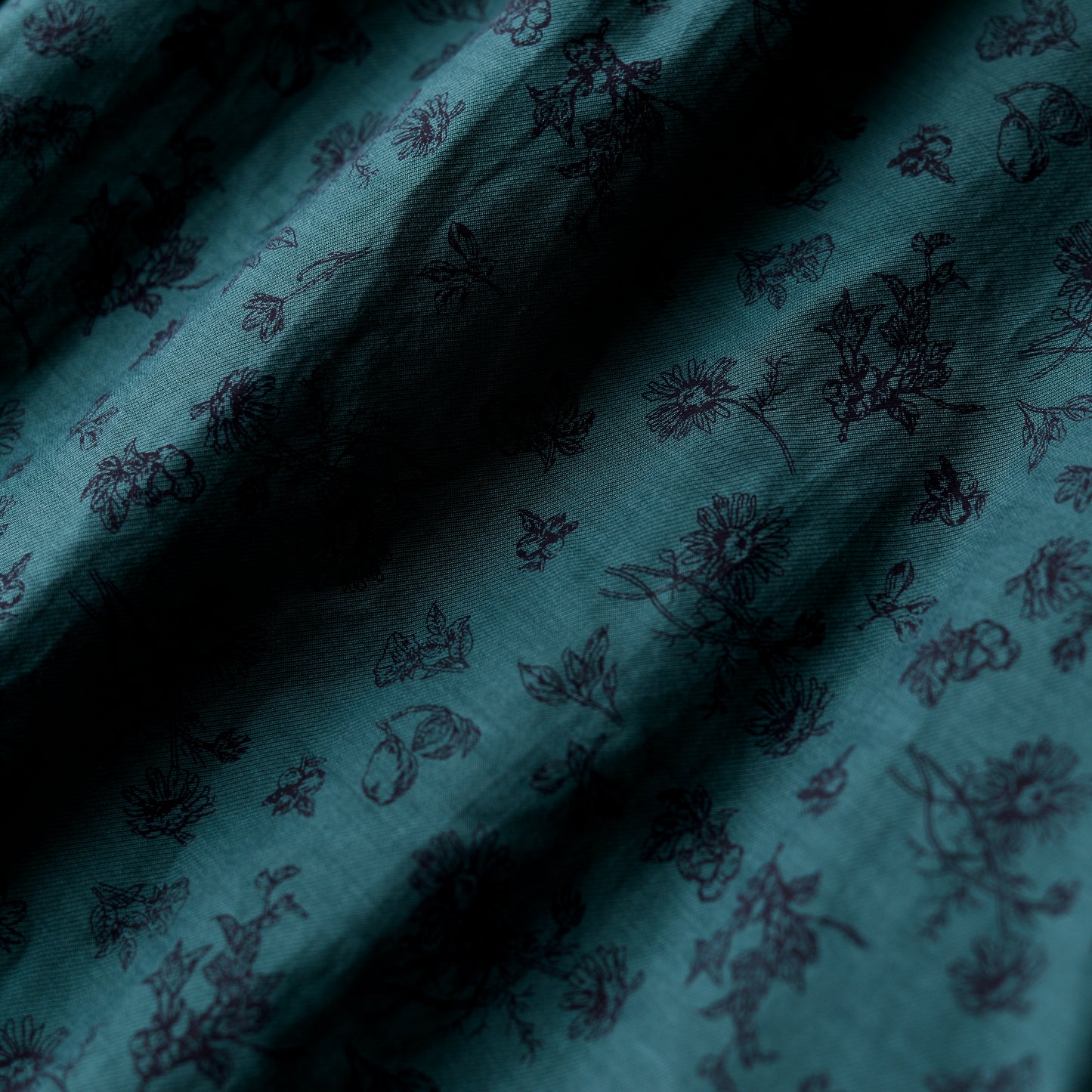 Cotton Cupra 2-Way Flower Blouse Green