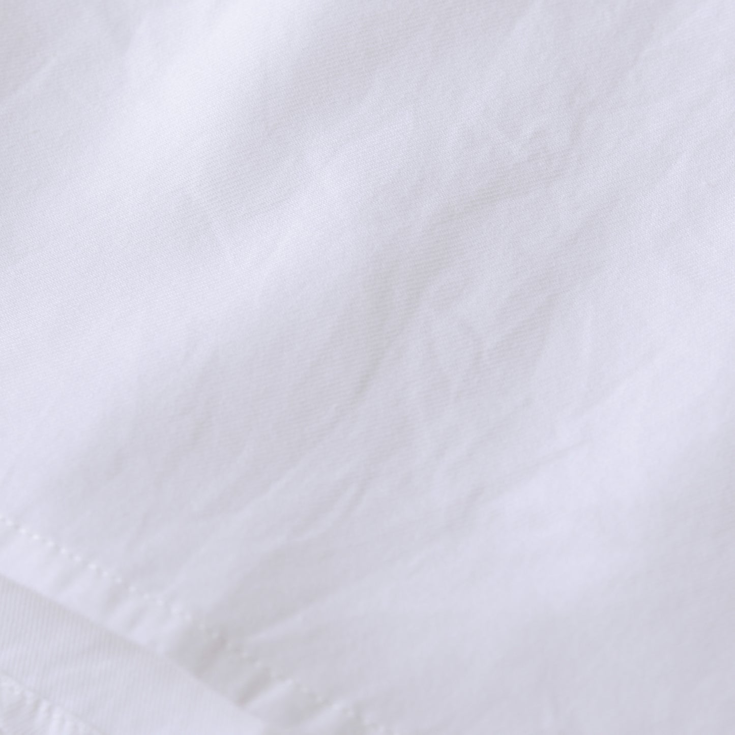 Cotton Mini Pocket Round Collar Shirt White