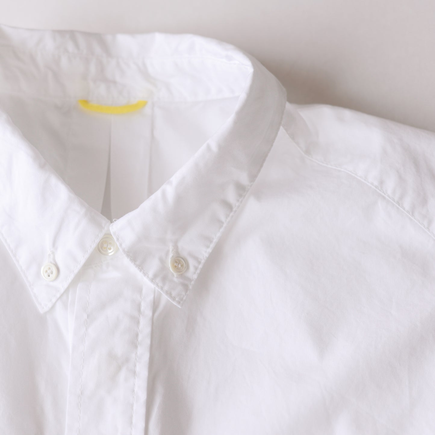 コットンラグランボタンダウンシャツ Off White