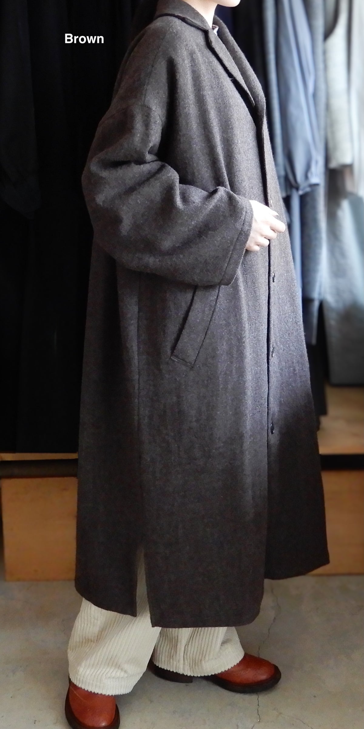 Soft Wool Long Coat Black