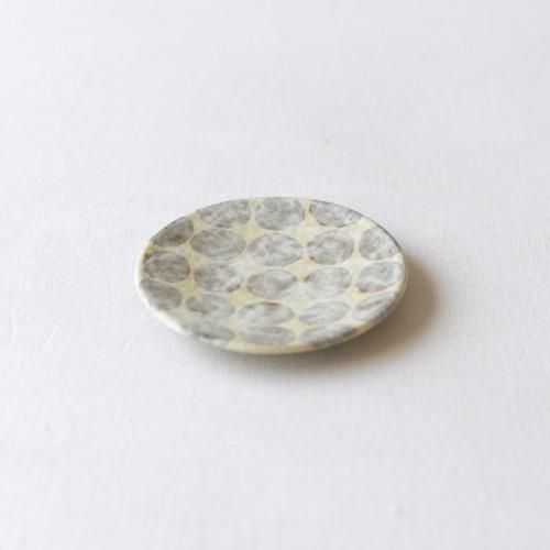 Small Polka Dot Plate, Gray