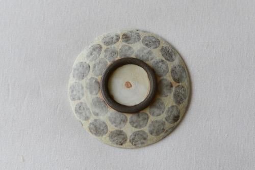 Small Polka Dot Plate, Gray