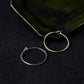 Round Hoop Earrings, Small, Silver