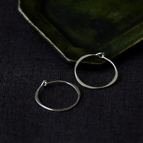 Round Hoop Earrings, Small, Silver