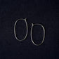 Oval Hoop Earrings, Small, Silver