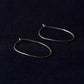 Oval Hoop Earrings, Small, Silver