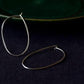 Oval Hoop Earrings, Small, Silver