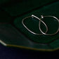Oval Hoop Earrings, Small, Silver