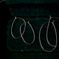 Oval Hoop Earrings, Small, Silver