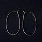 Oval Hoop Earrings, Large, Silver