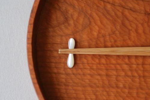 Chopstick Rest Double Oval White