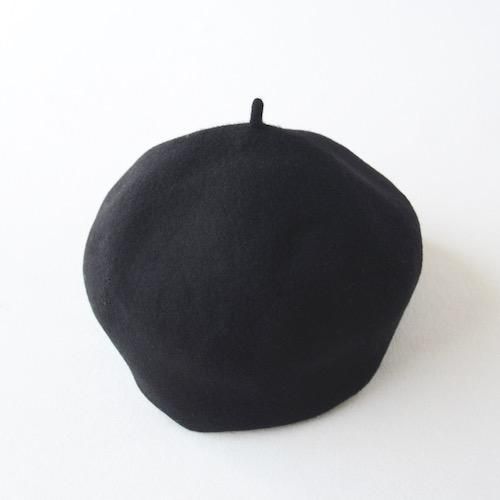 Wool Roll-Up Beret Black
