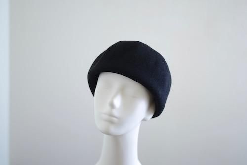 Wool Roll-Up Beret Black