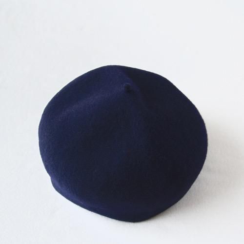 Wool Roll-Up Beret Navy