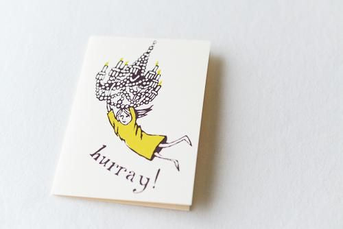 グリーティングカード Chandelier Girl