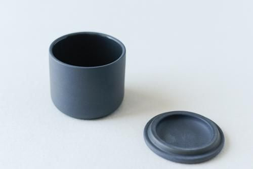 Porcelain Container Round Black
