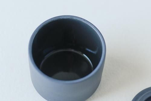 Porcelain Container Round Black