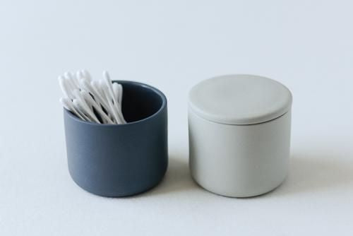 Porcelain Container Round Black