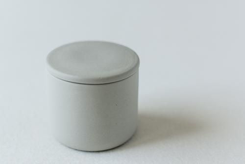 Porcelain Container Round White