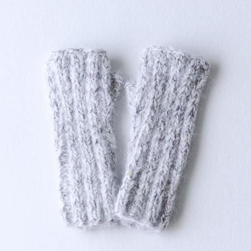 シルク混アルパカウールハンドウォーマー White