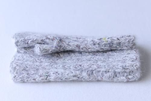 Silk-blend Alpaca Wool Hand Warmer, White