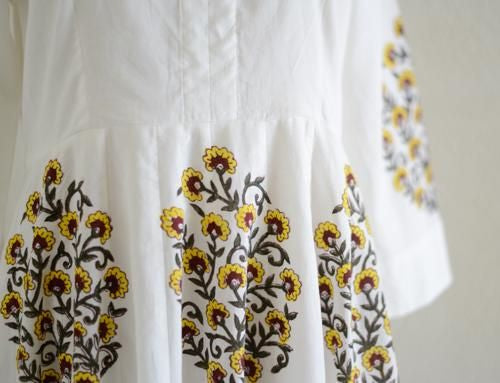 コットンハニーフラワーワンピース Off White