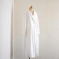 Shawl Collar Cache-Coeur Dress Off White