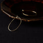 Oval Hoop Earrings, Small, Gold