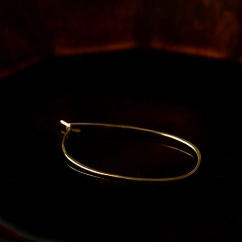 Oval Hoop Earrings, Small, Gold