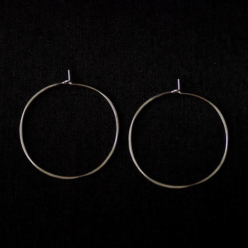 ピアス Round Hoop L Silver