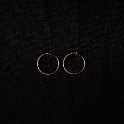 Round Hoop Earrings, Small, Gold
