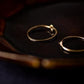 Round Hoop Earrings, Small, Gold