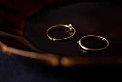 Round Hoop Earrings, Small, Gold