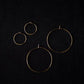 Round Hoop Earrings, Small, Gold