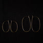 Oval Hoop Earrings, Large, Gold