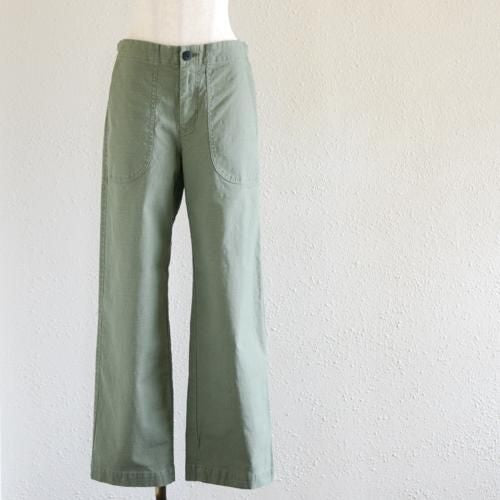 コットンストレートパンツ　Khaki