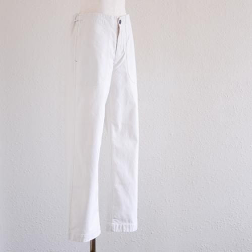 コットンストレートパンツ　Off White