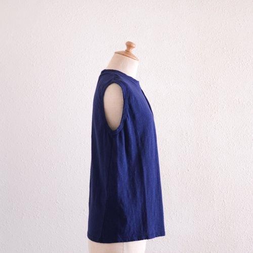 コットンセミタートルタンクトップ Navy