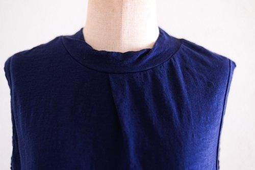コットンセミタートルタンクトップ Navy