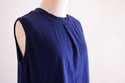 コットンセミタートルタンクトップ Navy