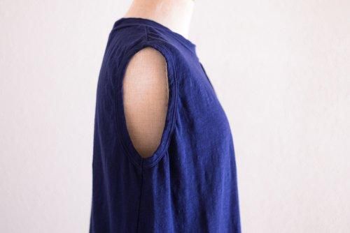 コットンセミタートルタンクトップ Navy