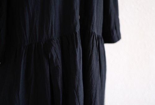 재활용 코튼 큐플러 2웨이 원피스 Black